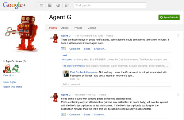 20110719 - Agent G Sync Google Plus to Facebook 4