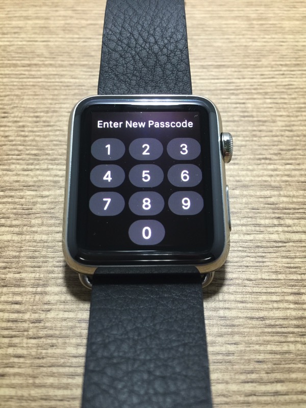 Apple Watch - first time pairing - setup access pass code