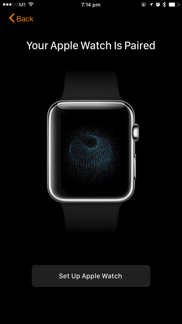 Apple Watch - first time pairing - step3 - auto identify watch