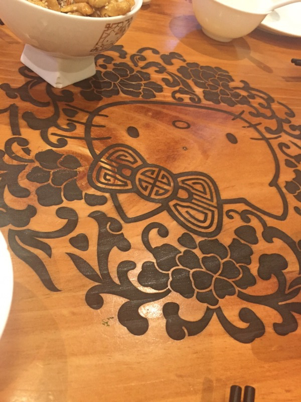 Hello Kitty Chinese Restaurant in HK - Table top