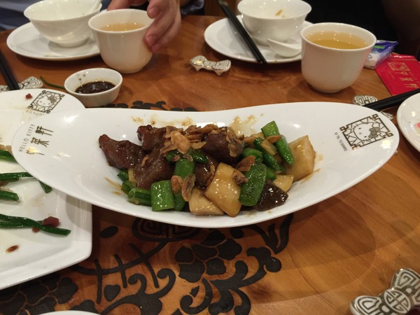 Hong Kong Hello Kitty Restaurant - stir fried beef