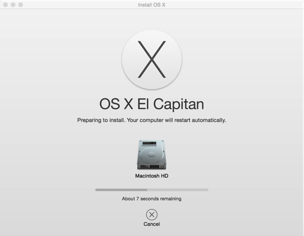 OS X El Capitan - installing
