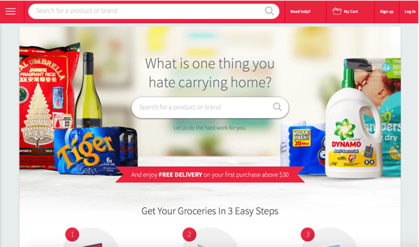 Redmart Online Grocer - Main Website