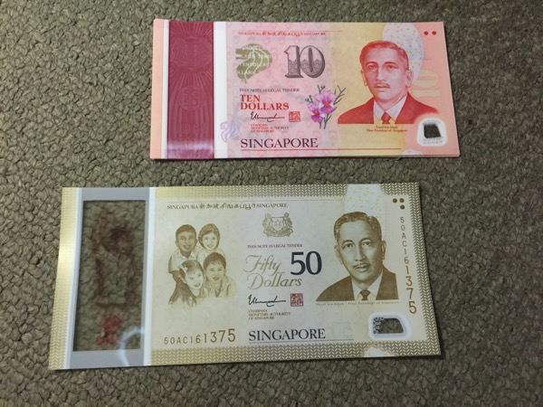 SG50 Commemorative Notes - $50 and $10 notes (Front)