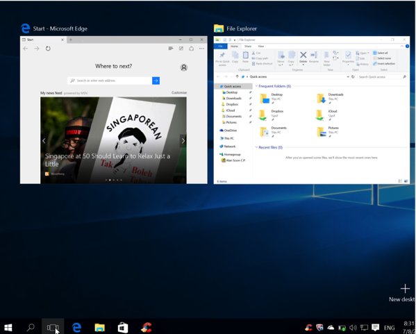 Windows 10 New Features - Task Switcher