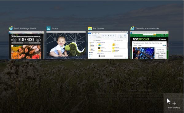 Windows 10 New Features - Virtual Desktop 1