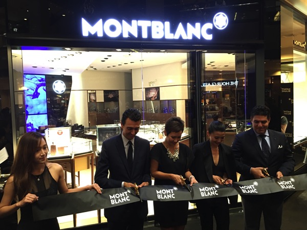 SG Montblanc boutique launch event - cutting ribbon