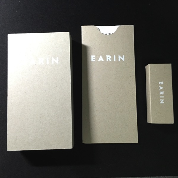 Earin earphones - Packaging