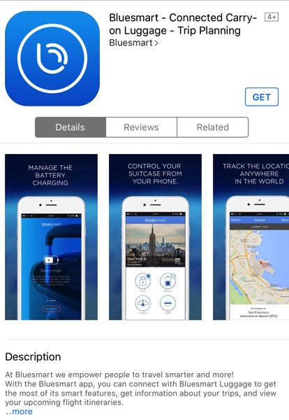 Bluesmart luggage - App download