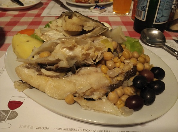 Macau Guide - A Petisqueira Restaurant - boiled codfish head