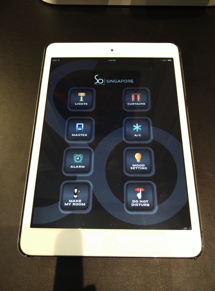 Sofitel So Singapore - Room Controls on iPad
