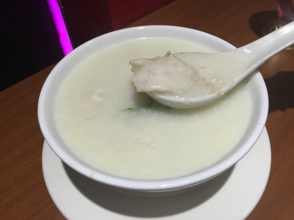 London Fat Duck SG - food tasting - sliced fish congee 2