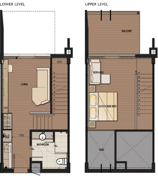 DResort - Beach Cove Duplex room layout
