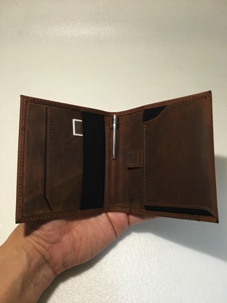 Aki Crazy Horse Leather Wallet - fully loaded wallet
