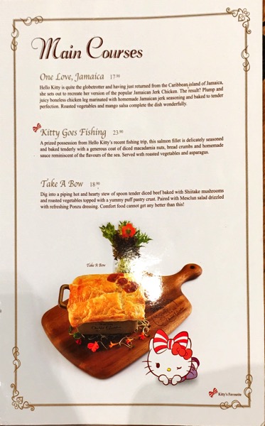 Hello Kitty Orchid Garden Singapore Cafe - Food Menu Pg5