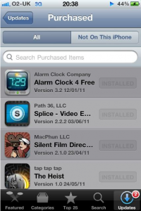 iOS5 App Purchase History