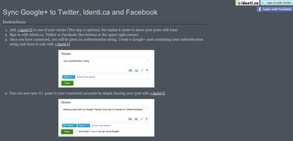 20110719 - Agent Plus Sync Google Plus to Facebook 1