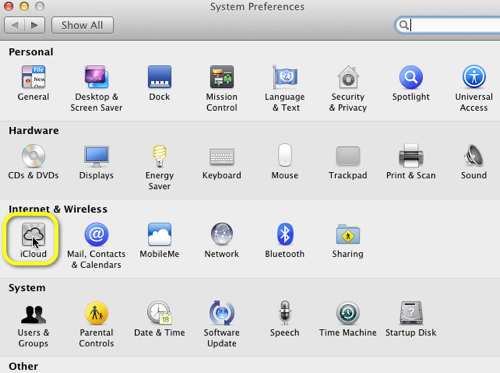 Mac-Preferences-iCloud
