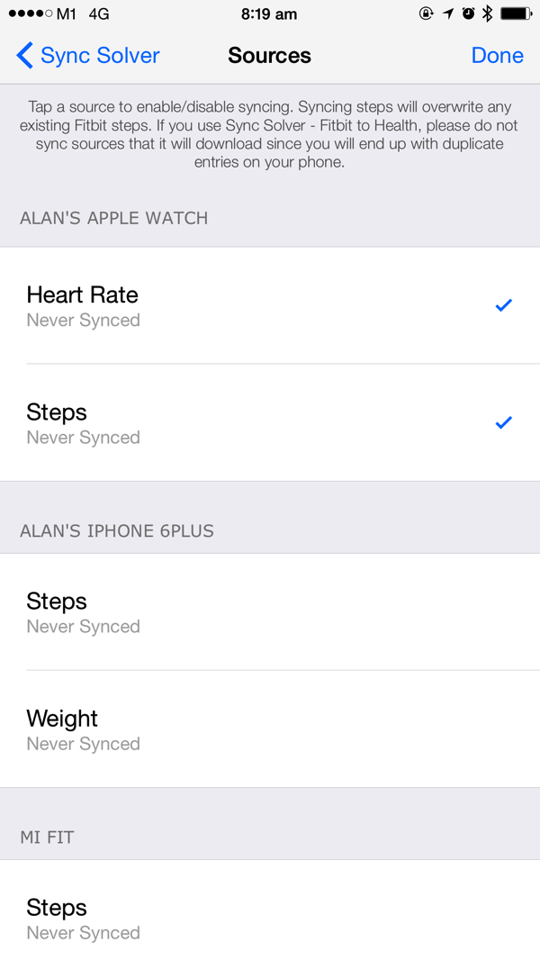 apple watch sync with myfitnesspal