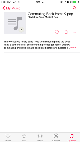 Apple Music - empty playlist