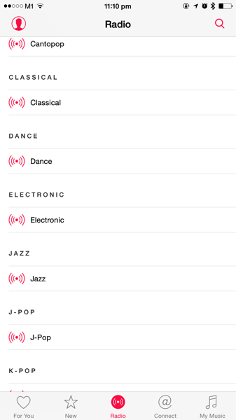 Apple Music - streaming radio channels