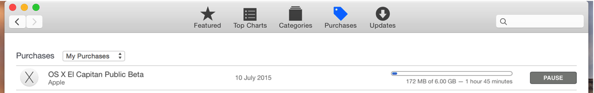 OS X El Capitan - download from Mac App Store