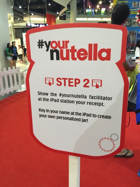 Nutella Print your own bottle roadshow - step2 prepare custom name
