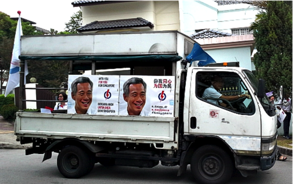 Singapore Elections 2015 - Rally truck