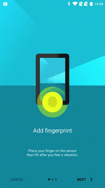 OnePlus Two - Oxygen 2.1 - Setup fingerprint scans 1