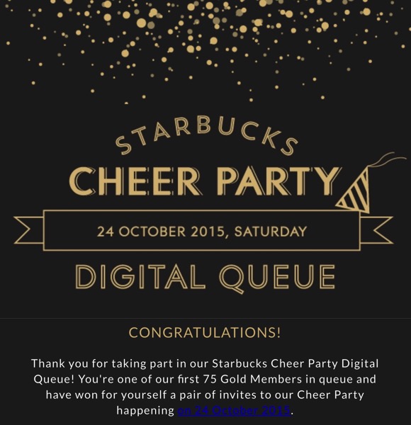 Starbucks Cheer Party - Invitation