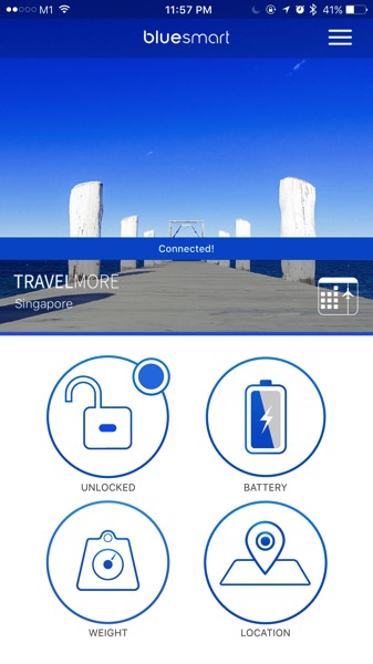 Bluesmart luggage - App console