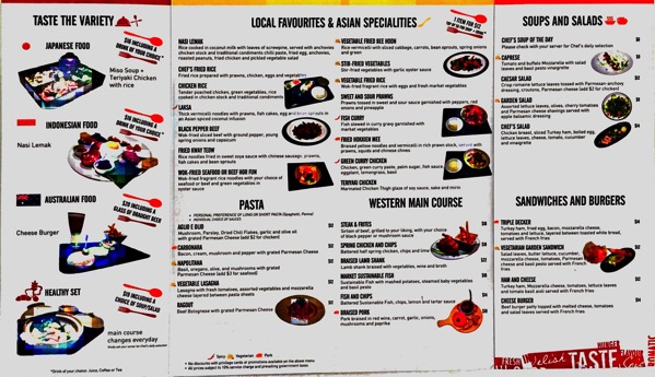 IBIS Singapore Taste Restaurant - Food Menu 1