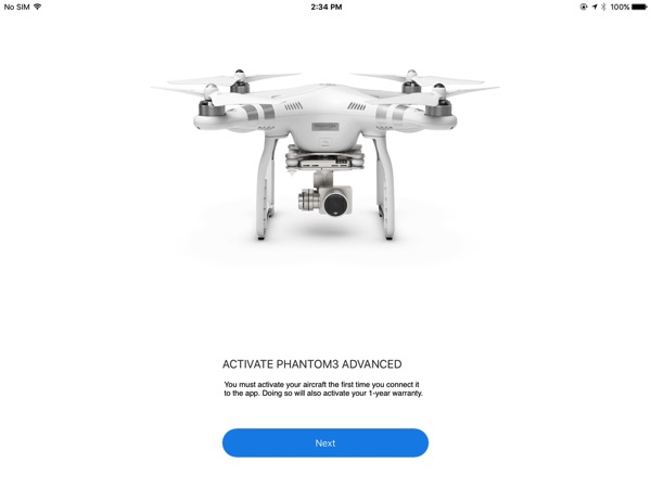 Phantom 3 Advanced - activation