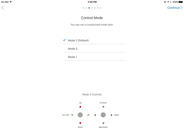 Phantom 3 Advanced - setup - stick control mode