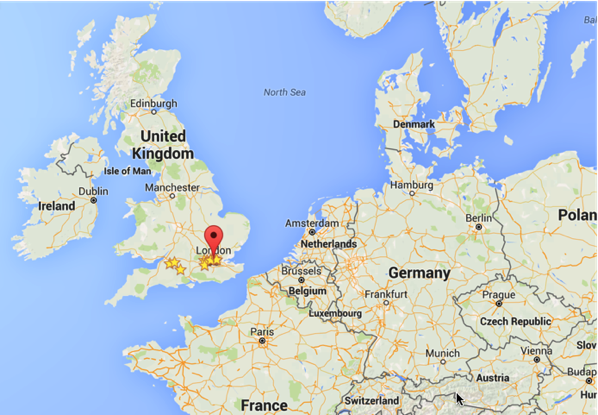 London On A Map Of England | Map England Counties and Towns