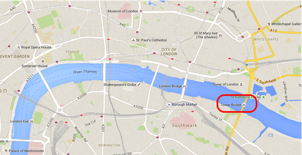 Map Of London Tower Bridge United States Map   Tower Bridge Location On Map 