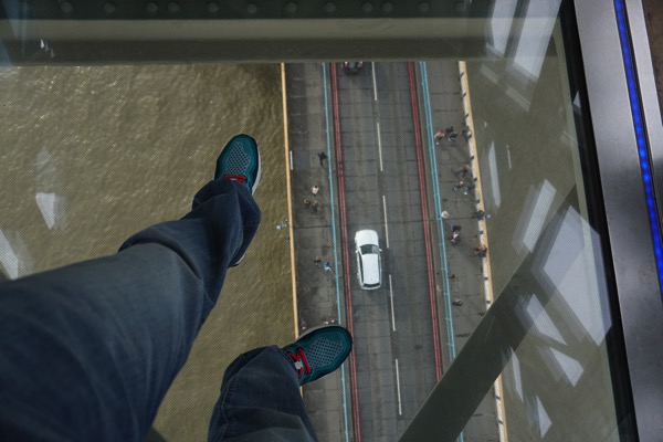 Tower Bridge - looking down the glass floor