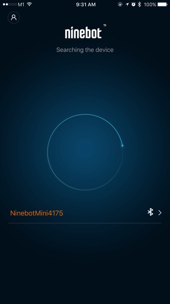 Xiaomi Ninebot (小米九号平衡车) - Ninebot App - detected device for connection