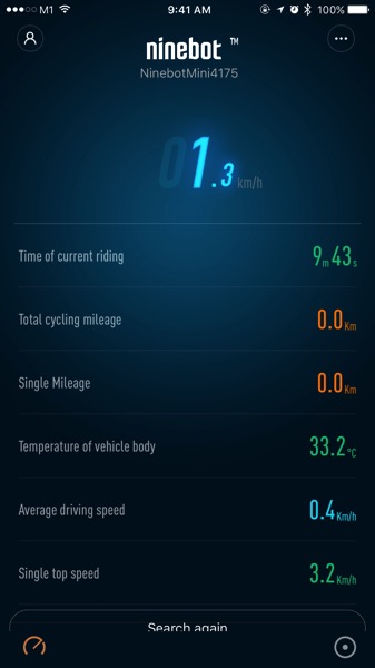 Xiaomi Ninebot (小米九号平衡车) - Ninebot App - realtime device monitoring