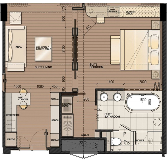 DResort - Rainforest Suite room layout