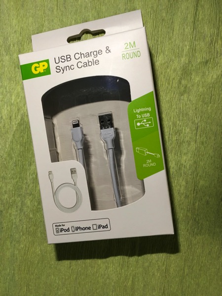 GP Charge & Sync Lightning USB Cables - retail packaging