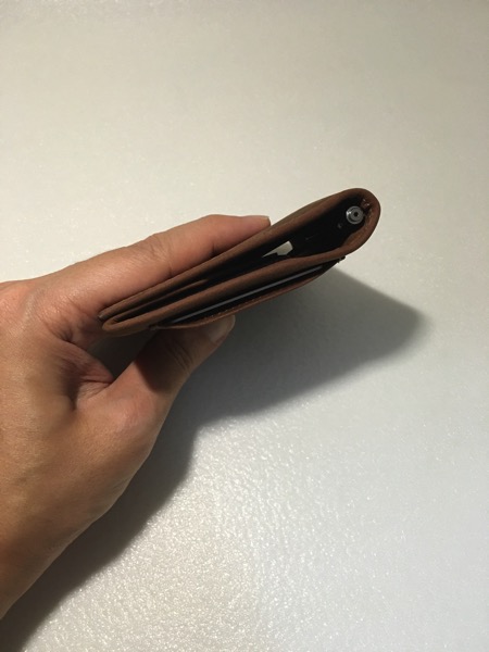 Aki Crazy Horse Leather Wallet - Pen (top view)