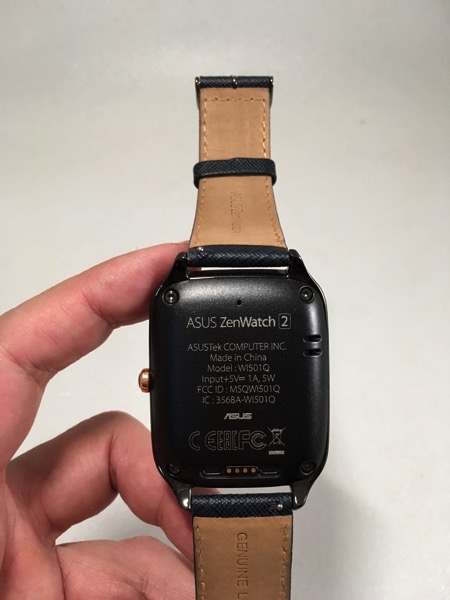 ASUS ZenWatch 2 WI501Q - back view