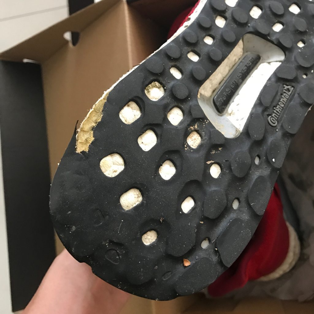 ultra boost cracked sole